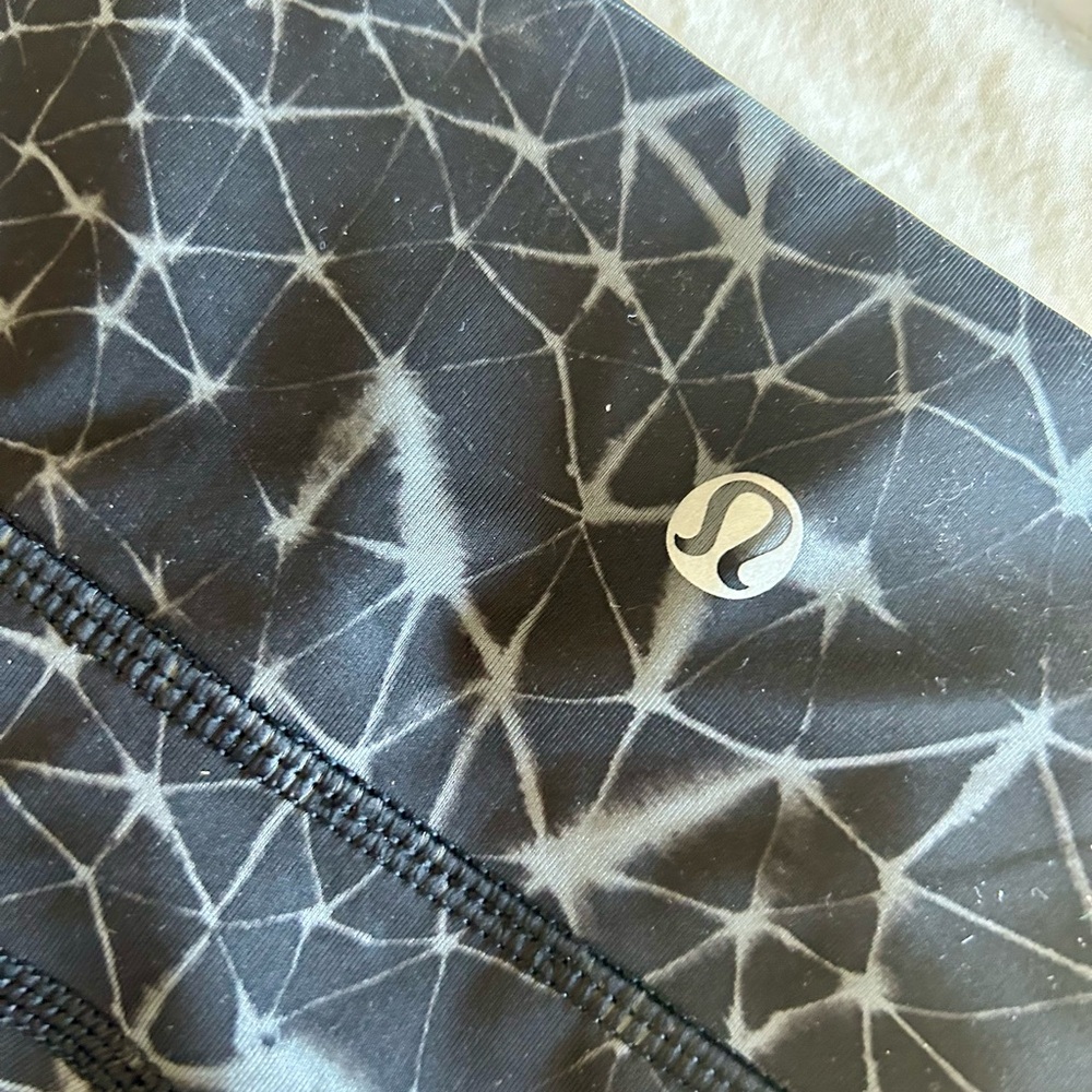 lululemon athletica Black Geometric Cropped Pants
